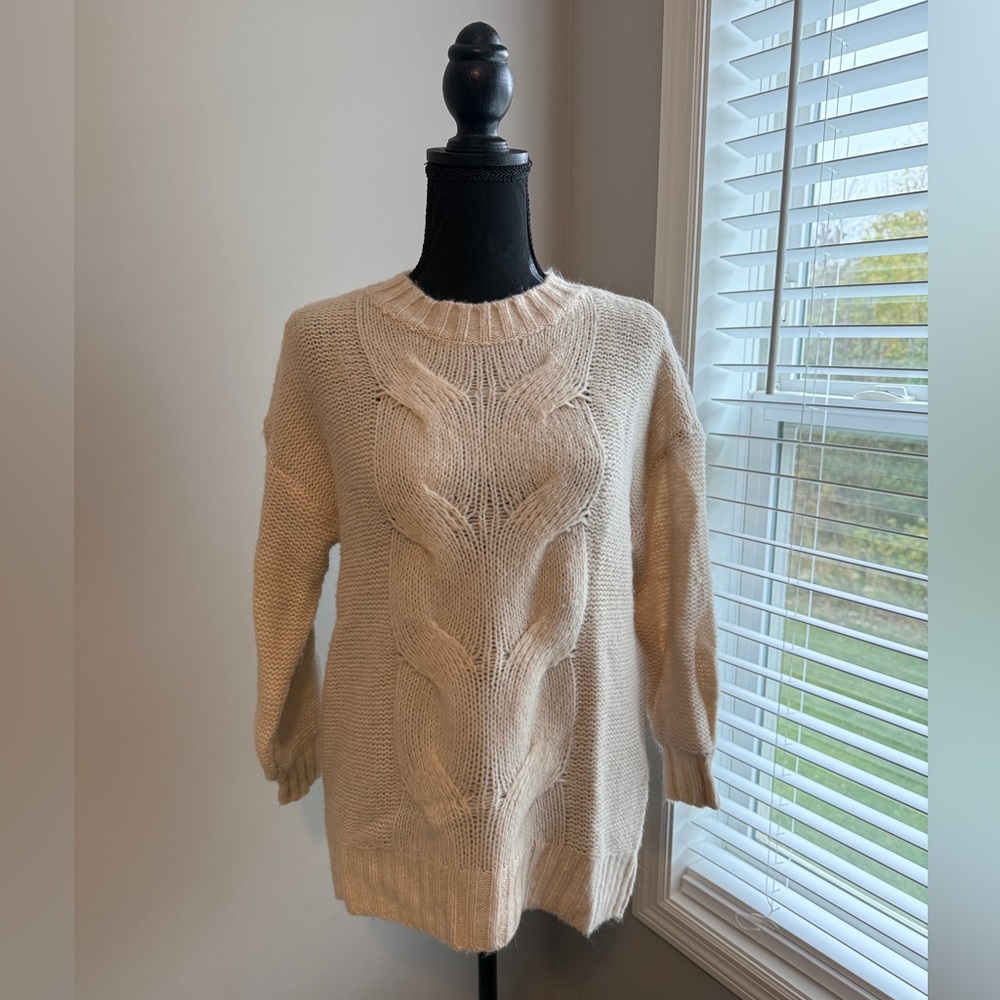 Cream Cable Knit Sweater